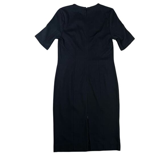 CAbi Claire Black Short Sleeve V-Neck Knit Pencil Sheath Short Dress 3101 Size 6 - Picture 8 of 8